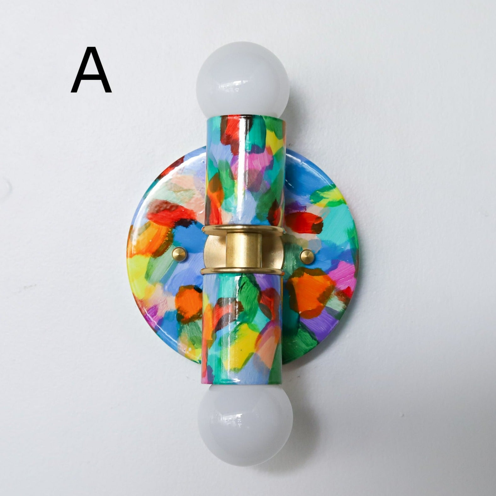 Rainbow Hand-Painted Thalia Sconce